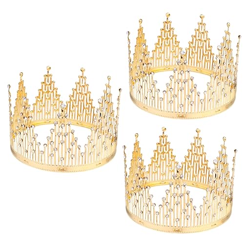 3 Stk haar zubehör haarschmuck rave on Hochzeitsfeier jahrestag Hochzeitstorte haaraccessoires tortendeko einschulung hochzeitsdeko Prinzessin Kuchen Kristall schmücken Kind Krone von Angoily