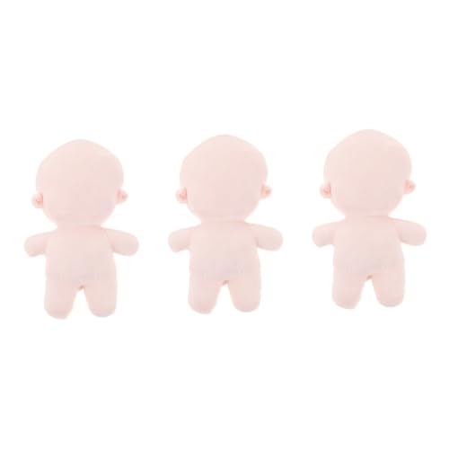 Angoily 3 Stück Plüschpuppe Weicher Kuschelkörper Blanko DIY Stoffpuppe zum Anziehen Niedliche Unfertige Puppenfigur für Basteln und Gestaltung von Angoily