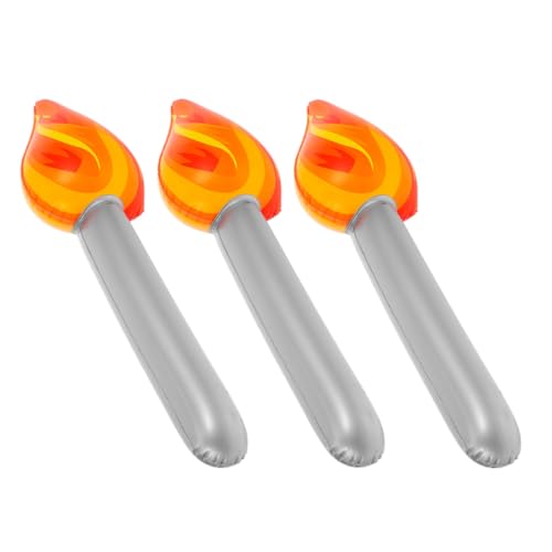 Angoily 3 Stück Teiliges Aufblasbares Fackelspielzeug Lebensechte für Party Bühne Sportwettkampf Leicht Robust Vielseitig für Geburtstag Halloween Weihnachten Camping von Angoily