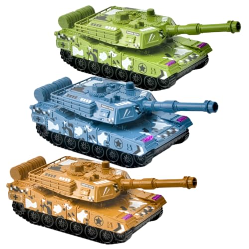 Angoily 3 Stück Teiliges Simulations panzermodell aus Robustem Realistische Nachbildung mit Rückziehfunktion Langlebig und Sicher für Pädagogisches und Dekoration von Angoily