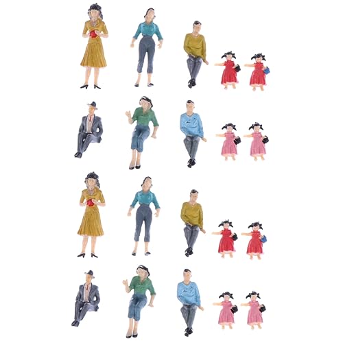 Angoily 30 Stück Vorbildlicher Mann Figuren Menschen Zahlen Modelle Mini Winzig Architektur-Layout- Layout-Requisiten Plastik. von Angoily