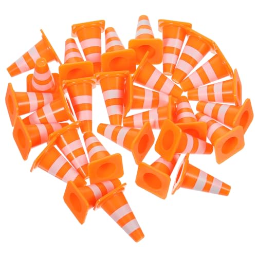 Angoily 30Pcs Mini -Verkehrskegel Miniatur -Plastikverkehrskegel Mini -Straßensicherheitskegel für Bildungsspielset für Jungen Mädchen Angoily 30Pcs Mini -Verkehrskegel Miniatur -Plastikverkehrskegel Mini -Straßensicherheitskegel für Bildungsspielset für Jungen Mädchen von Angoily