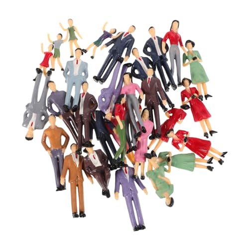 Angoily 30Stücke Miniaturfiguren Stehende Miniaturmenschen für Puppenhaus und Sandtischzubehör Detaillierte für Architekturprojekte und Szenen Angoily 30Stücke Miniaturfiguren Stehende Miniaturmenschen für Puppenhaus und Sandtischzubehör Detaillierte für Architekturprojekte und Szenen von Angoily