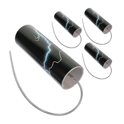 Angoily 4 Sets Spielzeugtrommel Kinderinstrument Percussion Donnermacher Spaß Geräuschmacher Musik Partygeschenk Musikalisches Aufklärungsspielzeug Schwarzes Papier von Angoily