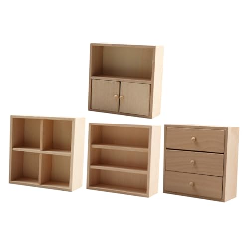Angoily 4 Stück Mini-Möbel Mini-Bücherregal Spielhausmöbel Möbeldekoration selber Machen Küchenzubehör für Puppenstuben Bastelschrank winzige Hausmöbel Holz Beige Angoily 4 Stück Mini-Möbel Mini-Bücherregal Spielhausmöbel Möbeldekoration selber Machen Küchenzubehör für Puppenstuben Bastelschrank winzige Hausmöbel Holz Beige von Angoily