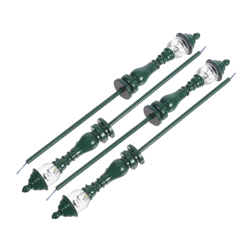 Angoily 4 Stück Modell Gartenleuchte Miniaturgarten -kit Landschaftsfiguren Miniaturhaus Kit Solarlaterne Miniatur-puppenhauszubehör Lampenmodell Solar- Miniaturen Green Edelstahl Plus Abs von Angoily