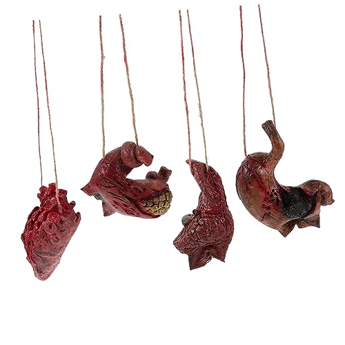 Angoily 4 Stück Teiliges Halloween Deko Realistische Körperteile Hängend Gruseliges Partyzubehör für Geisterhaus und Outdoor Deko Halloween Festival Szene Requisite Angoily 4 Stück Teiliges Halloween Deko Realistische Körperteile Hängend Gruseliges Partyzubehör für Geisterhaus und Outdoor Deko Halloween Festival Szene Requisite von Angoily