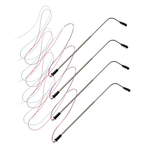 Angoily 4 Stück Teiliges Miniatur Straßenlaternen Modell LED Beleuchtet für Sandtisch und Miniaturgarten Stabiles Design mit Flachem Boden Dekorative Mini Gartenlampen für Puppenhaus und Angoily 4 Stück Teiliges Miniatur Straßenlaternen Modell LED Beleuchtet für Sandtisch und Miniaturgarten Stabiles Design mit Flachem Boden Dekorative Mini Gartenlampen für Puppenhaus und von Angoily