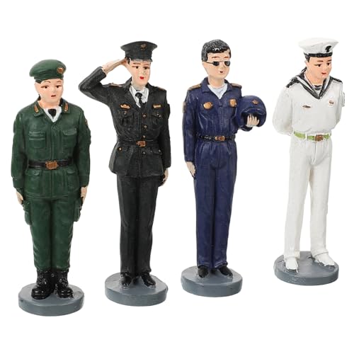 Angoily 4 Teiliges Set Sandkastenfiguren Modelle Material Szenenbausätze Mini Kleine Charaktere Personen Klassische Soldatendekoration Soldatenfiguren Spielzeugsoldaten Modell Soldaten von Angoily