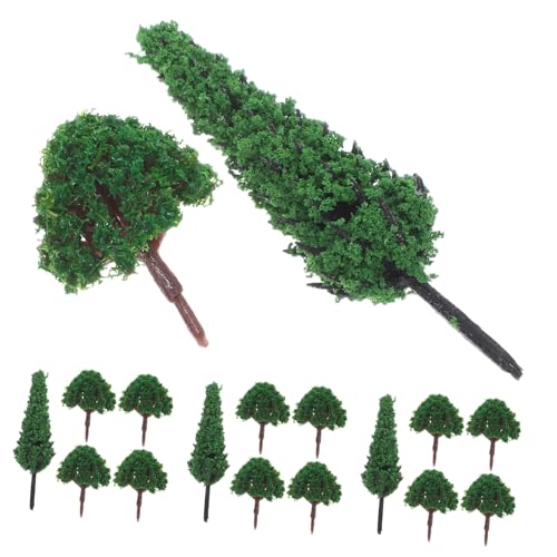 Angoily 40 Stück Mikrolandschaftsmodellbaum Figuren für modelleisenbahnen Modelllandschaftsbaum Kleine Bäume Mini-Bäume für Diorama Miniatur-Landschaftsdekoration Tischminiaturen Plastik von Angoily