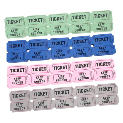 Angoily 400 Stück Tombola Lose Tickets Für Veranstaltungen Ticket Für Veranstaltungen Karnevalsspiele Karnevalstickets Tombolas Spendenaktionen Tombola Event Tickets Türpreis Tickets von Angoily