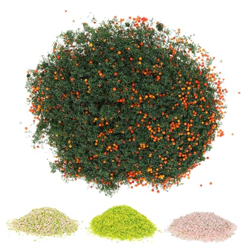 Angoily 4er Packung Modellbau Foliage Materialien Miniatur Landschafts Streumaterial für Modelleisenbahn Dioramen Architekturmodelle DIY Zubehör für Detailreiche von Angoily