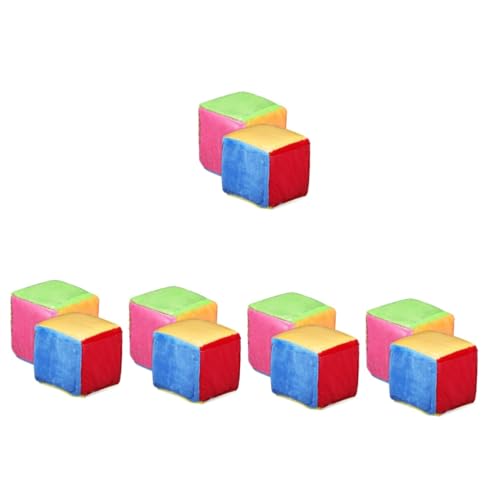 Angoily 5 Sätze Plüschtier Geschichtenwürfel Taschenwürfel Lernen Polyedrische Würfel Story Cubes -Spiel Kartenspielspielzeug Bunte Würfel Würfelspiel Kunststofffolie 2 Stücke * 5 von Angoily