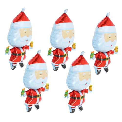 Angoily 5 Stück Aufblasbare Weihnachtsmann Ballons Aluminium Folien Ballons für Weihnachtsdekoration Party Zubehör Festliche für Zuhause und Büro Angoily 5 Stück Aufblasbare Weihnachtsmann Ballons Aluminium Folien Ballons für Weihnachtsdekoration Party Zubehör Festliche für Zuhause und Büro von Angoily