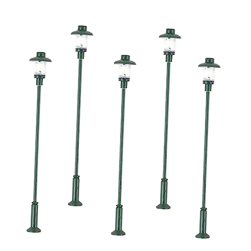 Angoily 5 Stück Mikro-Landschaftsgartenleuchte Outdoor- Gartendekoration Tisch mikrolandschaft Modellbau Material Lampenmodell Mini-Gartenlampe Edelstahl Plus abs Green von Angoily