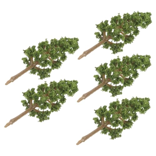 Angoily 5 Stück Modellbaum Mini-landschaftsmodell Künstliche Baummodelle Mini-landschaftsdekor Modellbäume u Ornament Mini-landschaftsbäume Dekorationen Klein Plastik Green von Angoily