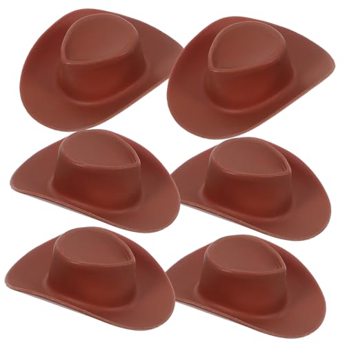 Angoily 50 Stück Mini Cowboy Hüte aus Robustem Material Dekorative Mini Hüte für Puppenhaus DIY Bastelprojekte und Partydekoration für Kreative Handwerksideen von Angoily