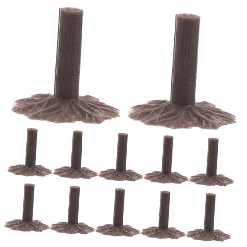 Angoily 50 Stück Modell Baumfüße Miniatur Naturdekor Modellbaubedarf Diorama Bäume Mikro Landschaft Sandtisch Diorama Baumsockel Baummodellhalter Mini Baumfüße Hellbrauner von Angoily