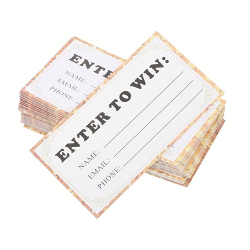 Angoily 50 Stück Spendenartikel Kästen Für Tombola-Tickets Mini-Ordner Tombola Für Tickets Inhaber Eines Parkscheins Lose Für Die Windelverlosung Familienbetrieb Ticketplakat Papier Golden von Angoily