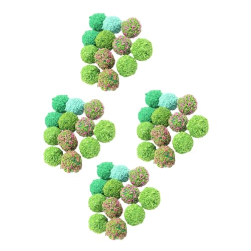 Angoily 50 Stück Teiliges Blumen Deko Kugeln Hitzebeständig Lebensechte Miniatur Pflanzen für Modellbau DIY Garten und Eisenbahn Accessoires von Angoily
