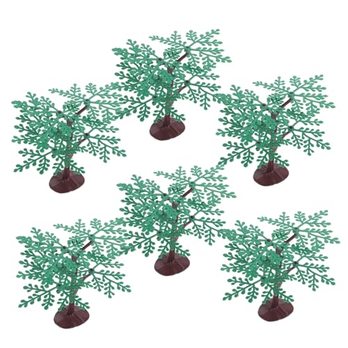 Angoily 6 Stück Baummodell Aus Kunststoff Baumfigur Baum Mikrolandschaftsspielzeug Miniatur-Dinge Mini-bäume Zum Basteln Modellbäume Kleine Bäume Modellbaummasse Plastik Green von Angoily