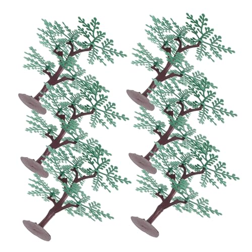 Angoily 6 Stück Kunststoff Baummodell Mini Bäume Miniaturbäume Zum Basteln Miniaturen Zum Basteln Miniatur Dinge Baumfiguren Mikro Landschaftsspielzeug Plastikbäume Kleine von Angoily