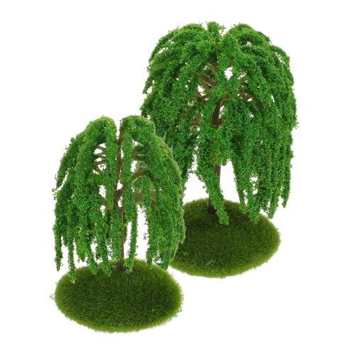 Angoily 6 Stück Miniatur-landschaftsbäume Realistische Kleine Weiden für Modellbau Einfache Montage Langlebige Mini-dekobäume für Sandtisch Architektur Modelleisenbahn und Kreative von Angoily