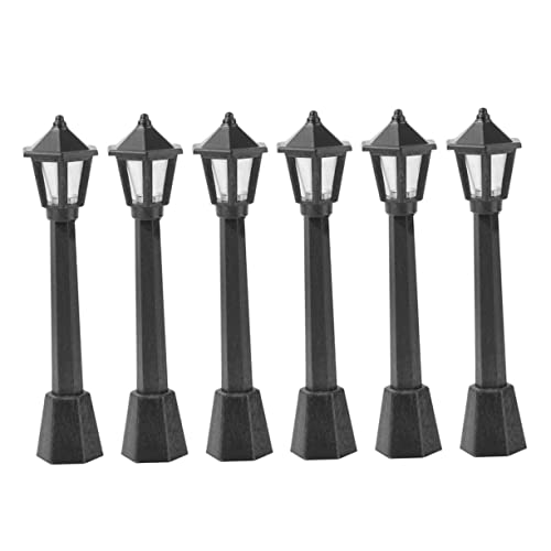 Angoily 6 Stück Modell Straßenlaterne Puppenhaus Straßenlaternen Drinnen Mini-Lichter Led Mini-straßenlaternen Zubehör Laternenpfahl Miniatur Black Plastik Angoily 6 Stück Modell Straßenlaterne Puppenhaus Straßenlaternen Drinnen Mini-Lichter Led Mini-straßenlaternen Zubehör Laternenpfahl Miniatur Black Plastik von Angoily