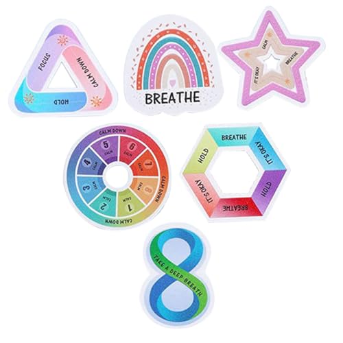 Angoily 6 Stück Sensorische Aufkleber Bunte Strukturierte Stressabbau Sticker aus Peva für Hände Beruhigende Aufkleber für Handy Laptop Schreibtisch gegen Angst und Unruhe von Angoily