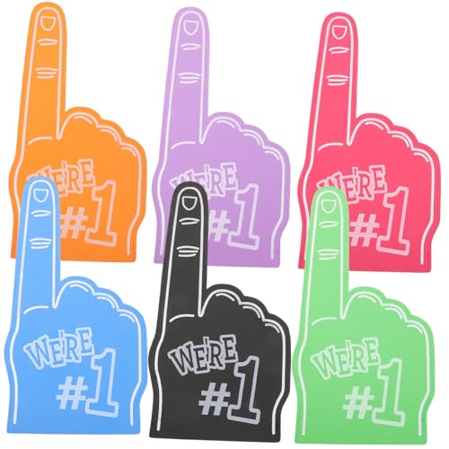 Angoily 6 Stück Teiliges Bunte Schaumstoff-finger Cheerleading-hand Sportzubehör für Fußball Basketball Sportveranstaltungen Laute Fan-accessoires für Festivals und Partys Angoily 6 Stück Teiliges Bunte Schaumstoff-finger Cheerleading-hand Sportzubehör für Fußball Basketball Sportveranstaltungen Laute Fan-accessoires für Festivals und Partys von Angoily
