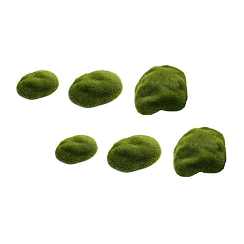 Angoily 6 Stück Teiliges Simulation Stein Dekoration mit Flockigem Moos Realistische Mikro Landschaftsdeko für Garten Terrasse DIY Grünflächen und Heimverschönerung Verschiedene Angoily 6 Stück Teiliges Simulation Stein Dekoration mit Flockigem Moos Realistische Mikro Landschaftsdeko für Garten Terrasse DIY Grünflächen und Heimverschönerung Verschiedene von Angoily
