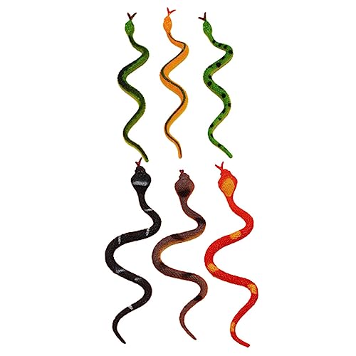 Angoily 6 Stück Tierfigur plastikschlange schlangen Simulationstier Simulation Kunststoffschlange Spielzeugmodell Schlangenverzierung Simulation Schlangendekoration PVC von Angoily