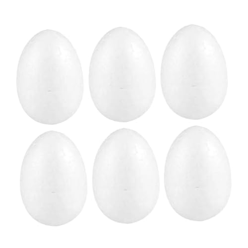 Angoily 6 Stück Weiße Schaumstoff Eier Glatt Ostern DIY Bastelset Künstliche Hühnereier Graffiti Eier Dekoration für Küche und Zuhause Angoily 6 Stück Weiße Schaumstoff Eier Glatt Ostern DIY Bastelset Künstliche Hühnereier Graffiti Eier Dekoration für Küche und Zuhause von Angoily