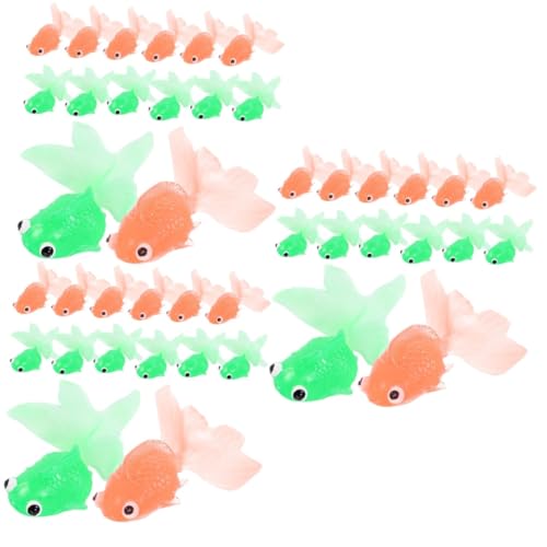Angoily 60 Stück Simulation Weiche Ornamente Dekor Simulation Gefälschter Kinderbadespielzeug Gefälschter Fisch Für Aquarium Goldfischspielzeug Gefälschtes von Angoily