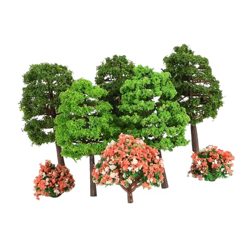 Angoily 70 Stück Teiliges Miniatur Baum Modell aus Langlebigem Kunststoff Realistische Simulation für Sandtisch Szenerie Kompakte Mikro Landschaft Dekoration für Dioramen und von Angoily