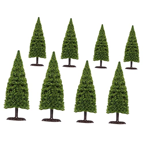 Angoily 8 Stück Kiefernmodell Mini-Modellbäume Mini-Bäume zum Basteln Miniaturbäume zum Basteln Landschaftsmodellbäume Miniaturbäume Kleine Bäume Plastik Green von Angoily