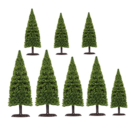 Angoily 8 Stück Kiefernmodell Mini-modellbäume Mini-bäume Zum Basteln DIY-baummodell Kleine Bäume Landschaftsmodellbaum Bäume Für Projekte Plastik Green von Angoily