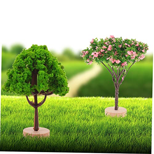 Angoily 8 Stück Miniatur Landschaftsbäume Kunststoff Modellbau Bäume für DIY Sandtisch Dekoration Realistisch Gestaltete Mini Baum Ornamente für Modelllandschaft und Gartendeko von Angoily