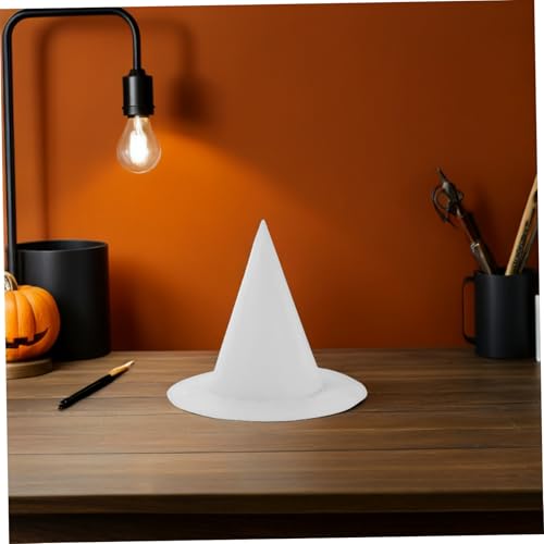 Angoily 8 Stück Teiliges DIY Weiße Hexenhüte aus Papier zum Bemalen Blanko Halloween Party Deko Kreative und Bastelmaterialien Kindgerechte Kunst und Rollenspiel Accessoires von Angoily
