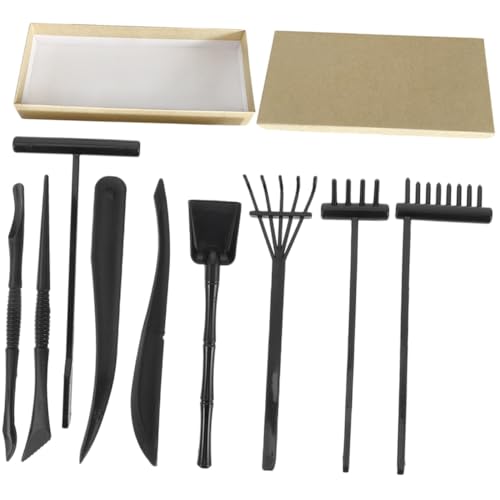 Angoily 9 Stück Zen Garten Mini Rechen Set Teilig Vielseitige Mini Zen Gartenwerkzeuge für Sandgestaltung Leichtes Kompaktes Design für Meditation Dekoration und Kreative Sandkunst für von Angoily