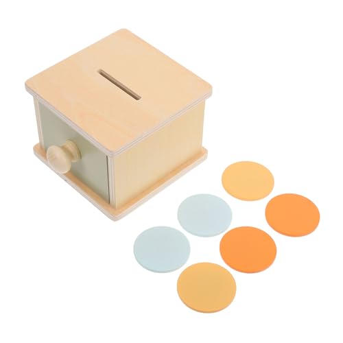 Angoily Box Vorschule Montessori Montessori Ball Drop Objekt Permanence Für Babys Holz von Angoily