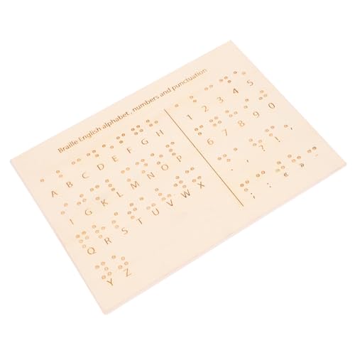 Angoily Braille-Unterrichtsgeräte Braille-Worttafel Blinde Menschen unerlässlich Ausbildung groß Braille-Lernbrett Braille-Alphabet Lernen Brailletafel aus Holz Braille-Nummerntafeln Beige Angoily Braille-Unterrichtsgeräte Braille-Worttafel Blinde Menschen unerlässlich Ausbildung groß Braille-Lernbrett Braille-Alphabet Lernen Brailletafel aus Holz Braille-Nummerntafeln Beige von Angoily