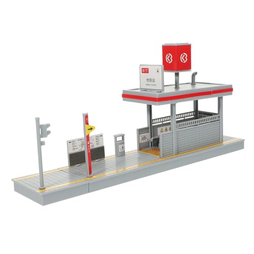 Angoily DIY Bahn Station Modell für Miniatur Plattform Einfache Montage Pädagogisches Landschafts für Indoor und Outdoor Szenen von Angoily