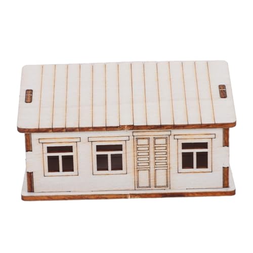 Angoily DIY Miniature Wooden House Kit Unfinished Small Wood Cabin for Painting and Decoration Tiny Model Scene for Christmas Centerpiece Home Decor and Unique Gift von Angoily
