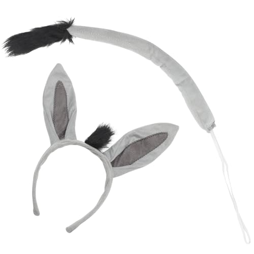 Angoily Eselkostüm-Set – Eselos-Ohren-Stirnband- -Tierkopfbedeckung Halloween-Kopfbedeckung Tierkostüm-Accessoires Für Halloween-Cosplay-Party Angoily Eselkostüm-Set – Eselos-Ohren-Stirnband- -Tierkopfbedeckung Halloween-Kopfbedeckung Tierkostüm-Accessoires Für Halloween-Cosplay-Party von Angoily