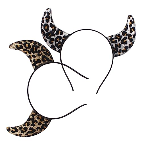 Angoily Haarreif Mit Leopardenmuster Paar Haarschmuck Für Damen-halloweenkostüm von Angoily