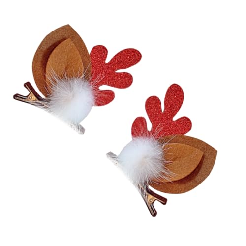 Angoily Haarspangen für Mädchen zu Weihnachten Weihnachtsfeier kinder haarschmuck haar zubehör schlüpfeier Weihnachts-Haarspangen Plüsch-Brettes lustig Kopfbedeckung Ausgabekarte Haarnadel von Angoily