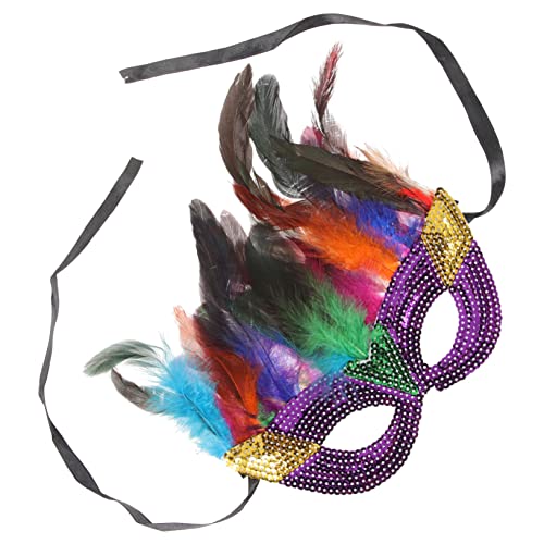 Angoily Halbgesichts Maske mit Leichten Federn und Elastischem Band Party und Faschingsmaske für Damen Komfortabel und Vielseitig für Halloween Cosplay und Festliche Anlässe Angoily Halbgesichts Maske mit Leichten Federn und Elastischem Band Party und Faschingsmaske für Damen Komfortabel und Vielseitig für Halloween Cosplay und Festliche Anlässe von Angoily