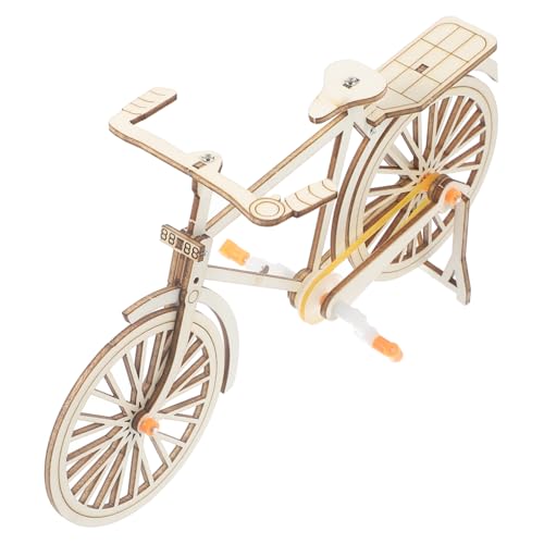 Angoily Holz Fahrrad Modell Bausatz DIY Selbstmontage Hand Auge Koordination Kreativität Kleine Holz Deko Figur für Schreibtisch und Kinderzimmer von Angoily