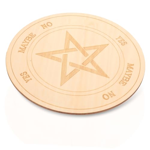 Angoily Holz Symbol Informationstafel Metaphysisches Nachrichtenbrett Holzdekor Weiß für und Wahrsagung von Angoily